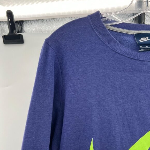 Nike Women's Lightweight Sweatshirt Purple/Neon Size Medium - Picture 3 of 9